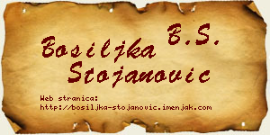 Bosiljka Stojanović vizit kartica